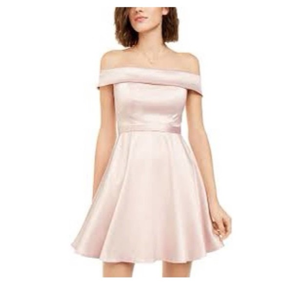 Sequin Hearts Dresses & Skirts - Sequin Hearts - Off Shoulder Cocktail Dress